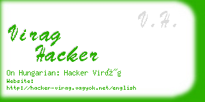 virag hacker business card